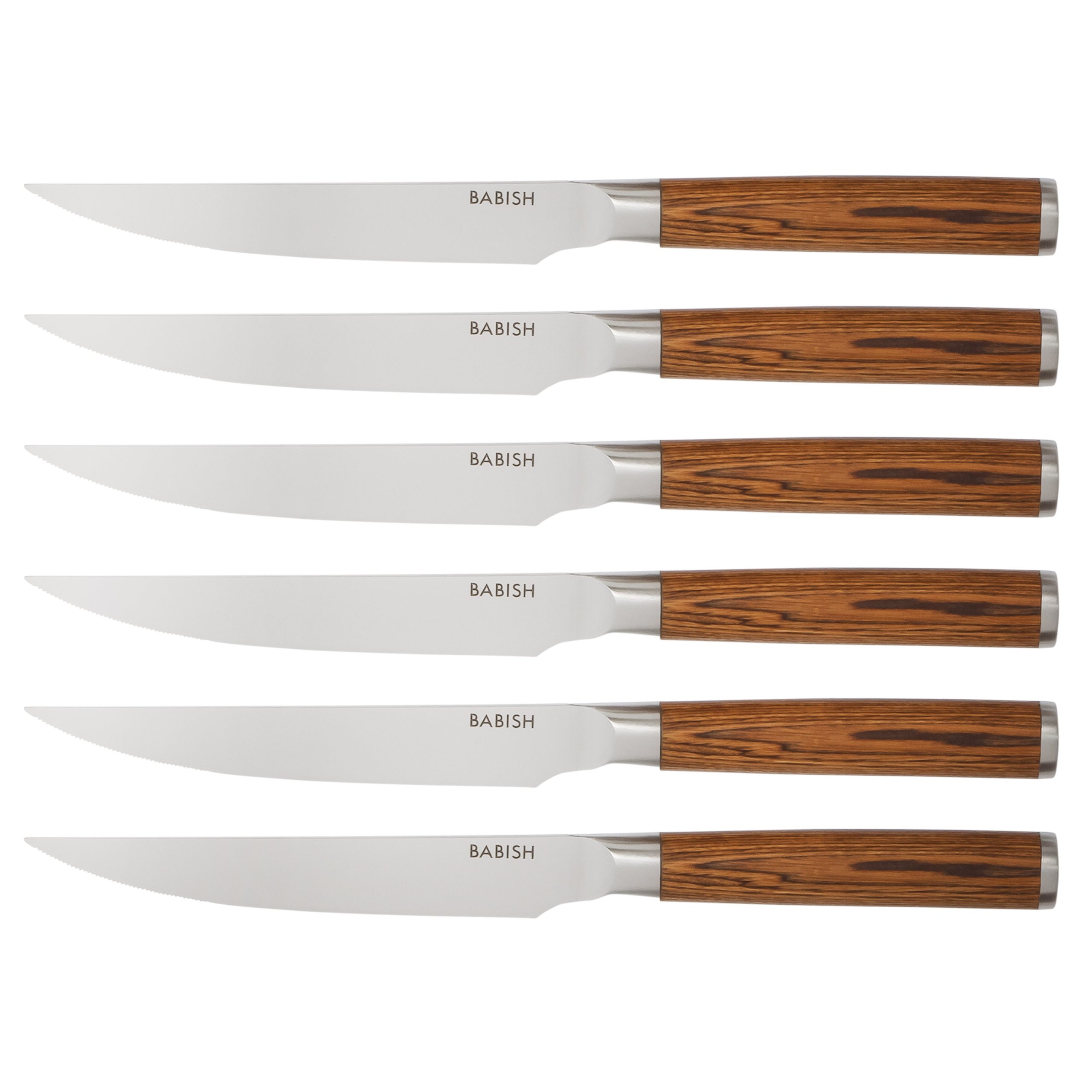 Babish High-Carbon 1.4116 German Steel 15 Piece Full Tang Forged Cutlery Kitchen Knife Block Set - Light/Dark Pakka Wood Handle - Image 15