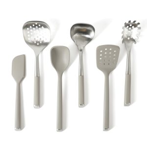 Calphalon Edge 6 Piece Stainless Steel Kitchen Tool & Gadget Set- Taupe