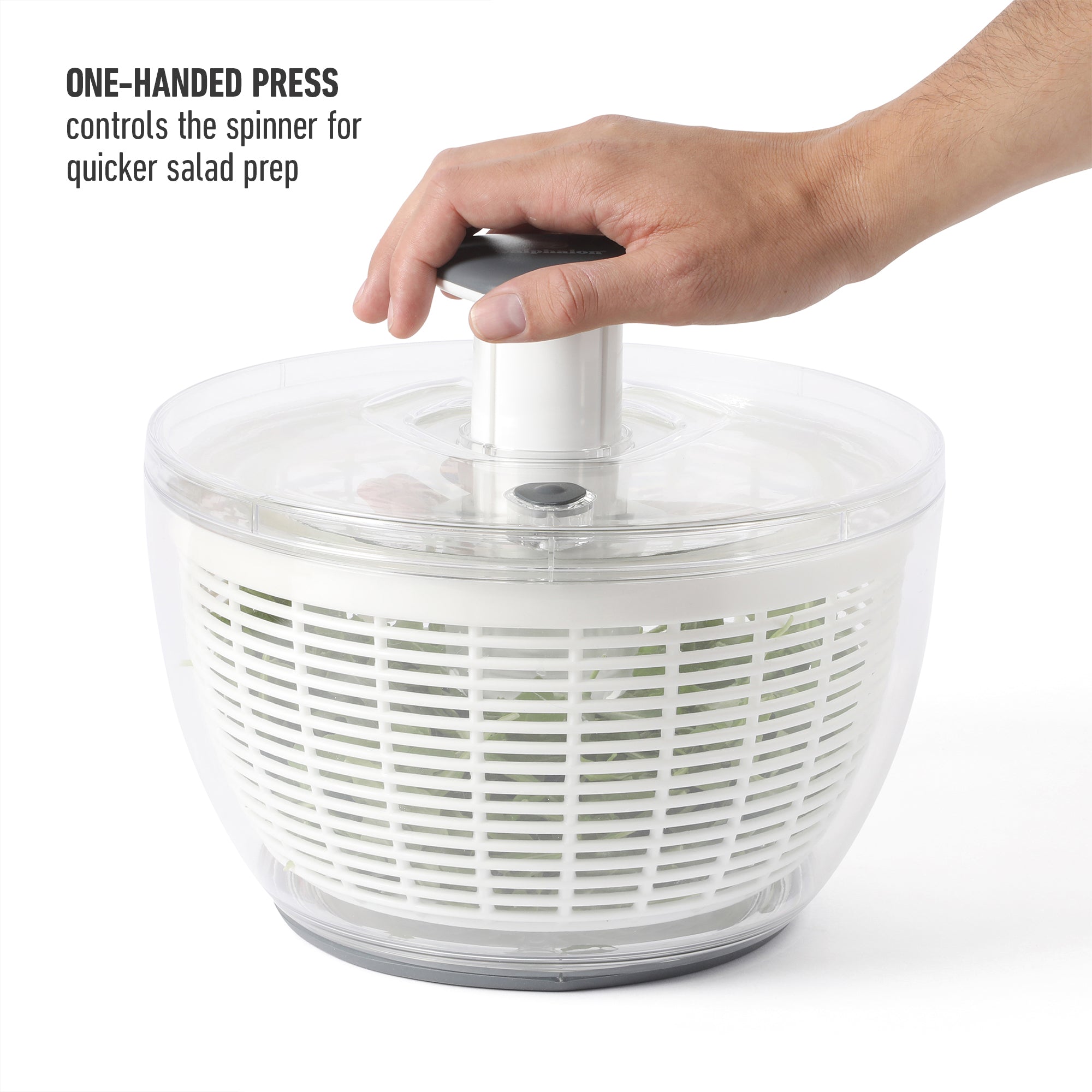 Calphalon Aero 6.3 Qt Salad Spinner, Fruit Washer, Fruit Washing Bowl with Strainer, Vegetable Cleaner, Salad Cleaner, Lettuce Washer - Image 5