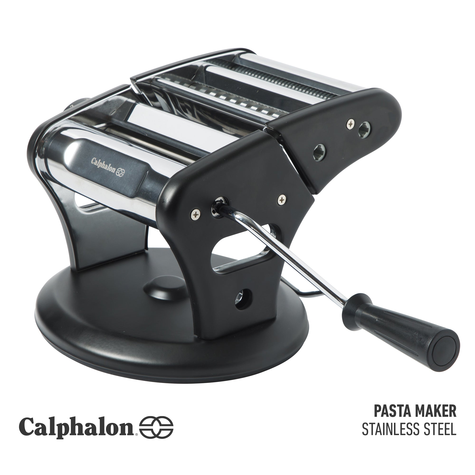 Calphalon Aero Heavy Duty Manual Pasta Maker Machine Noodle Maker w/ Rollers & Cutters - Spaghetti, Fettuccini, Lasagna or Dumpling Skin - Image 3