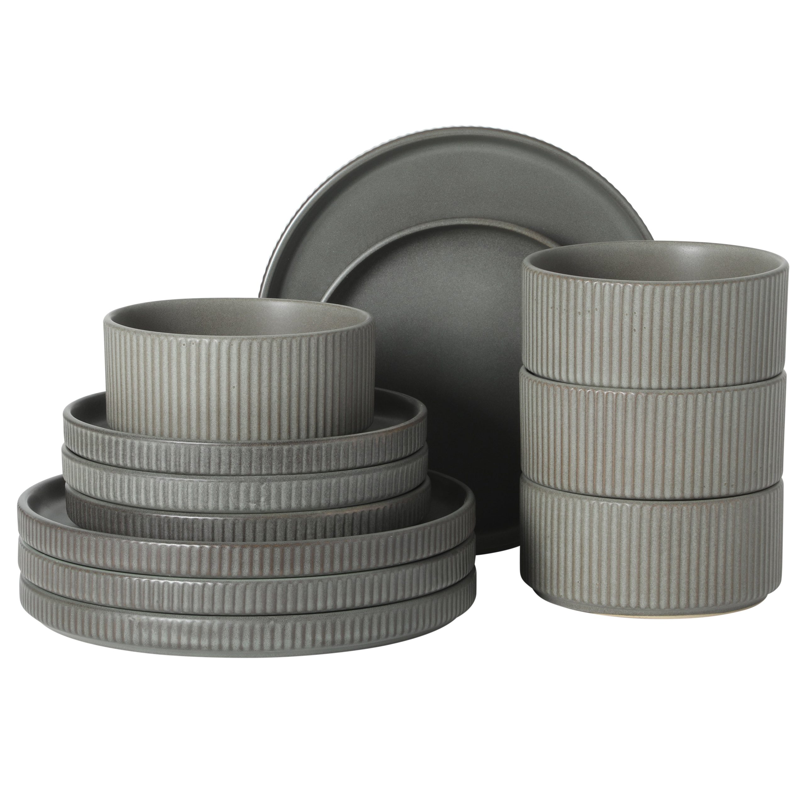 Gibson Elite Townscape Plates and Bowls 12 Piece Dinnerware Set, Service for 4 - Image 10