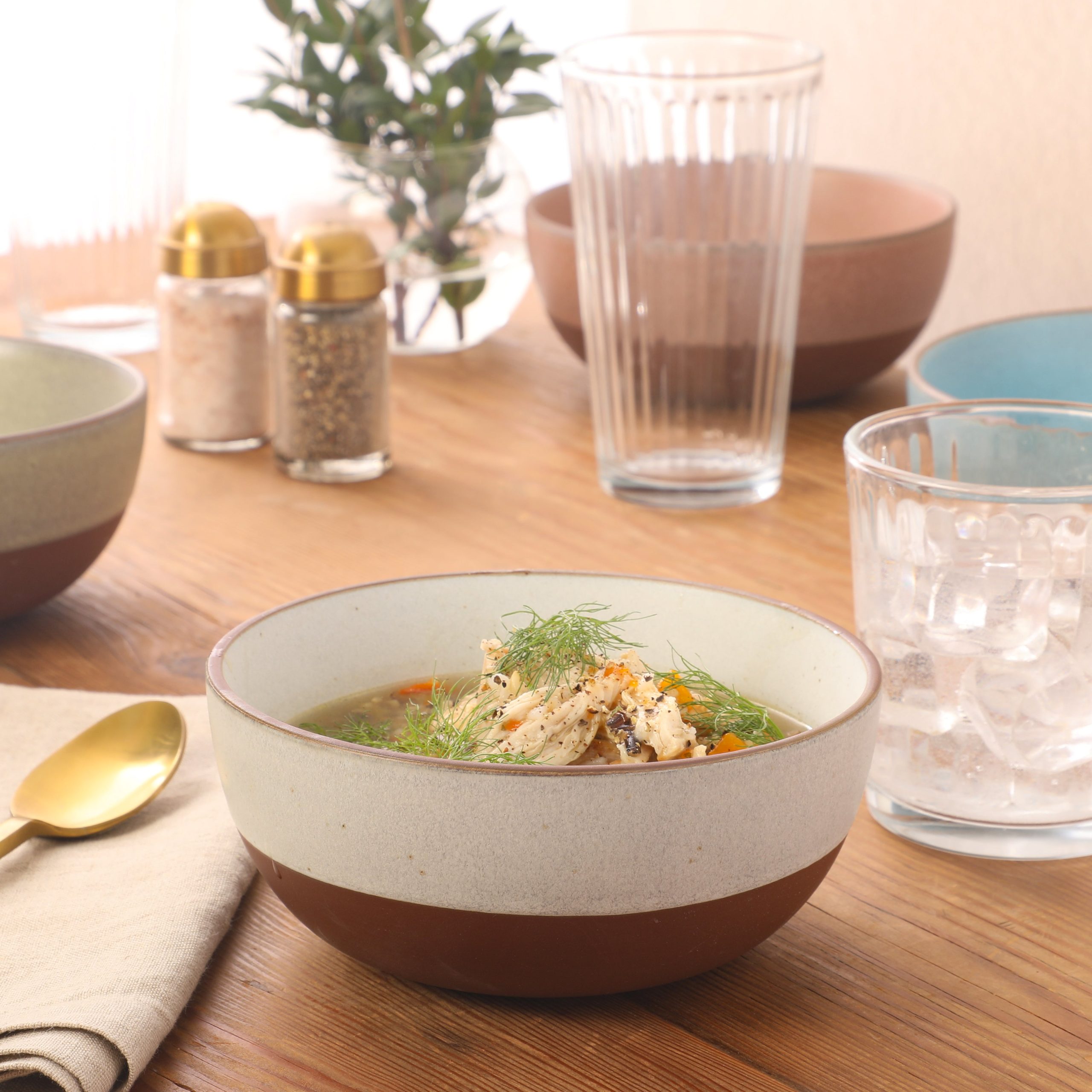 Gibson Elite William Crest 4 Piece Cereal Bowl Set, 6.25” Round Stoneware Bowls, Reactive Glaze Finish, Soup, Dessert & Snack Bowls, Microwave & Dishwasher Safe - Image 2