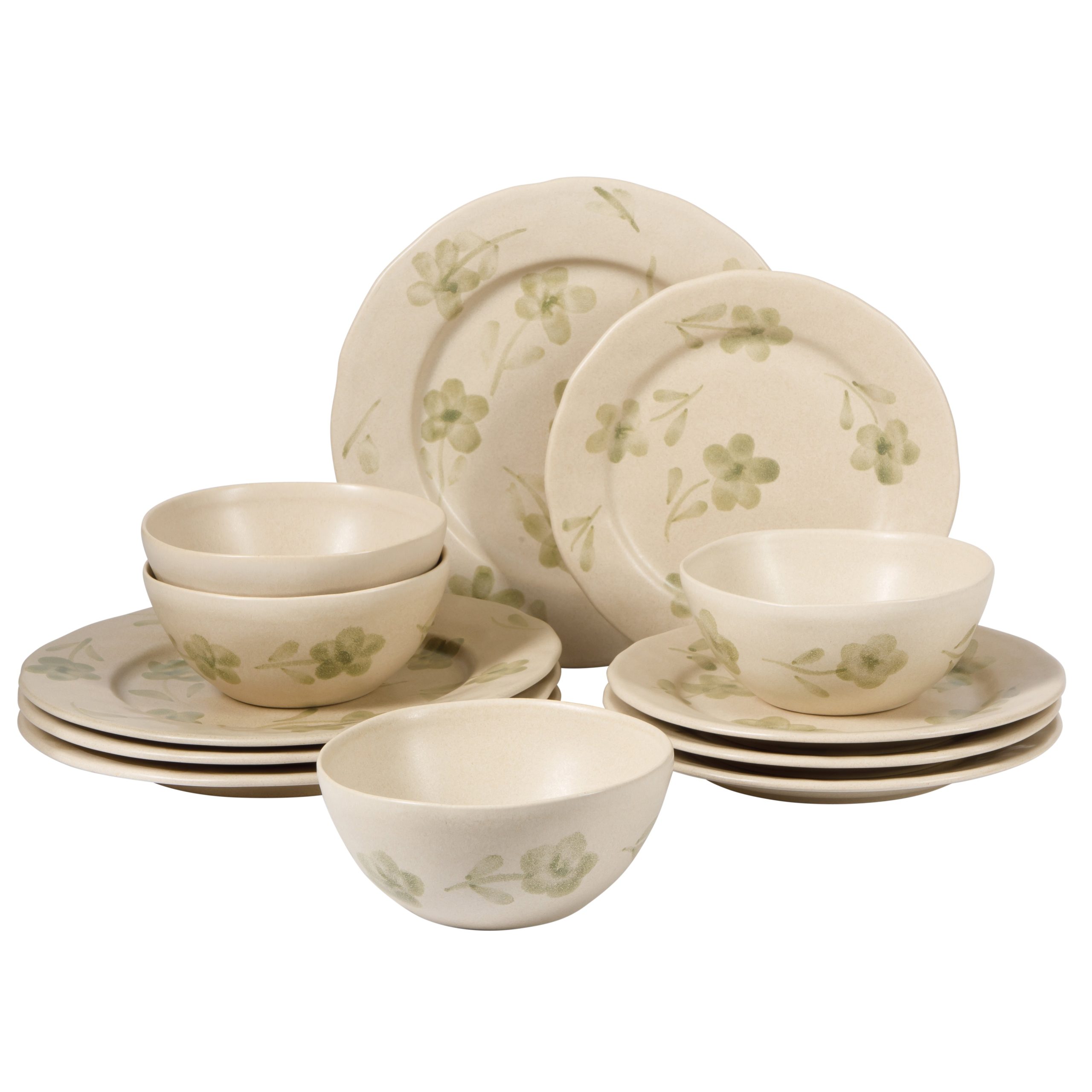 Bloomhouse - 2 Time Oprah's Favorite Things - Made in Portugal Hand Painted Dinnerware Set - Porto Petals 12 Piece (Service for 4) Floral Plates and Bowls Set - Image 3