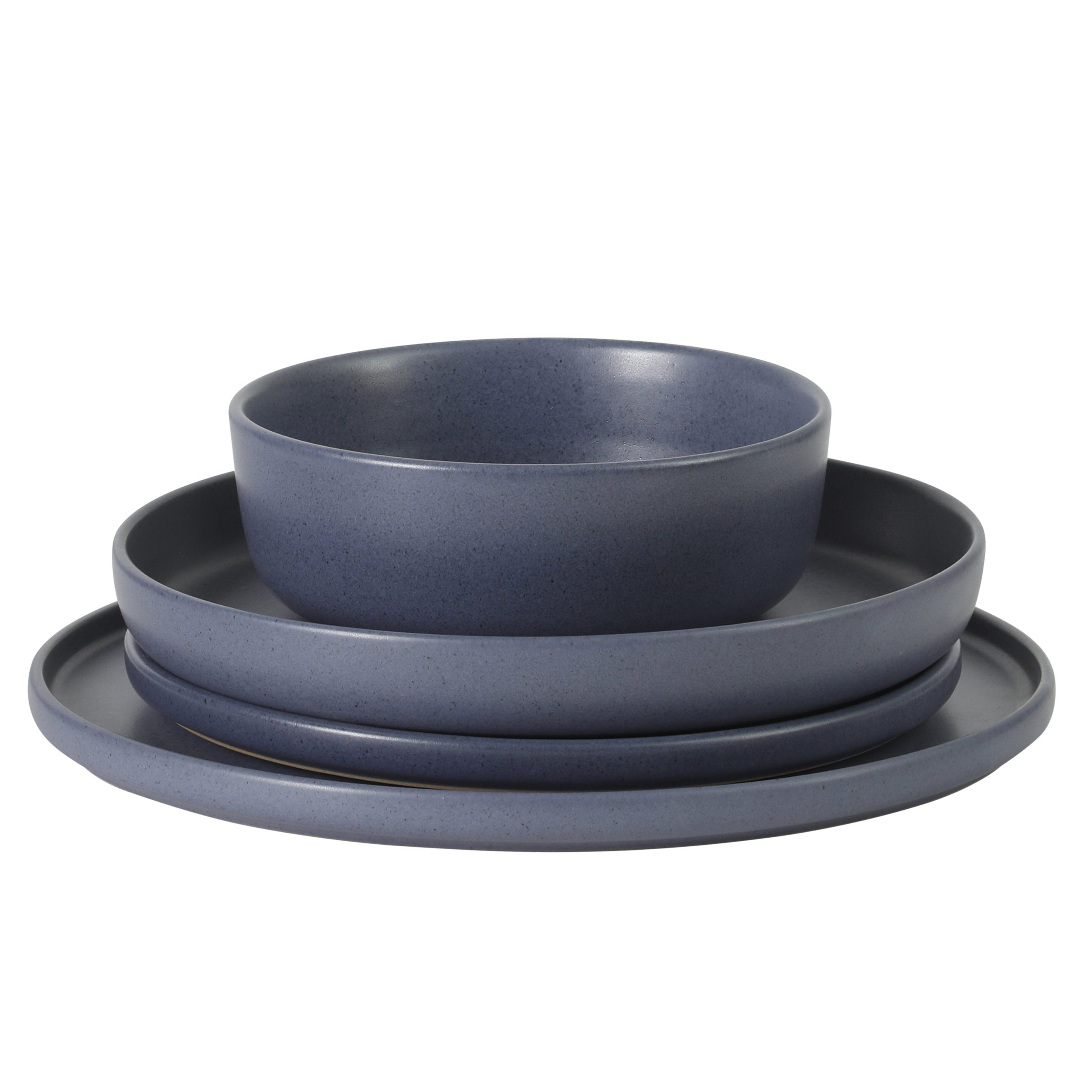 Gibson Elite Bayou Moon Plates and Bowls Sets, 16-Piece Matte Stoneware Dinnerware Sets, Solid Color Reactive Glaze Dish Set, Service for 4 - Image 5