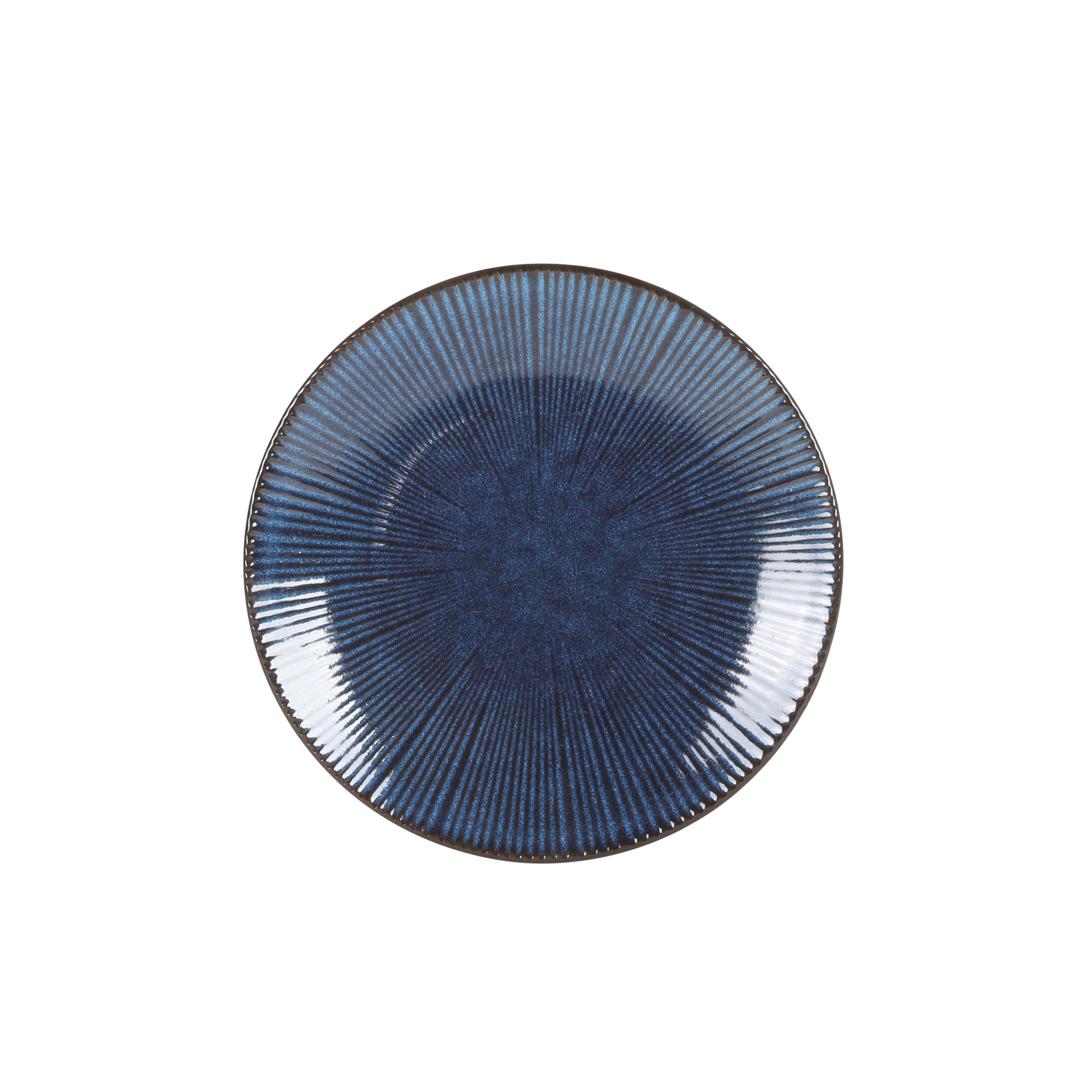 Gibson Elite Midnight Luna Plates and Bowls Sets, 12-Piece Stoneware Dinnerware Sets, Reactive Glaze Dish Set - Blue - Image 9