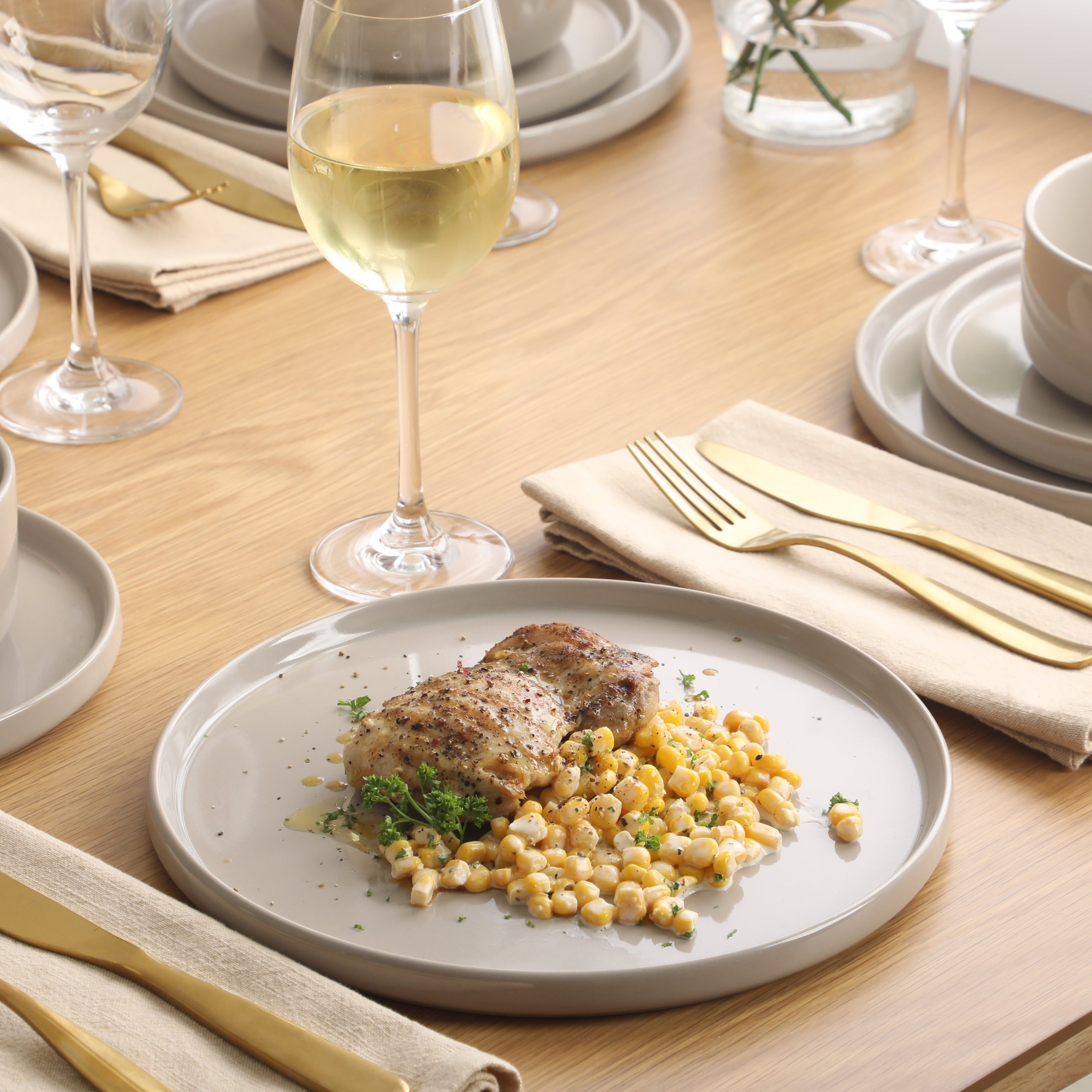 Gibson Elite Moonstone 12 Piece Modern Stoneware Dinnerware Set for 4, Grey Plates and Bowls Set, Dinner Plates, Salad Plates, Bowls - Image 5