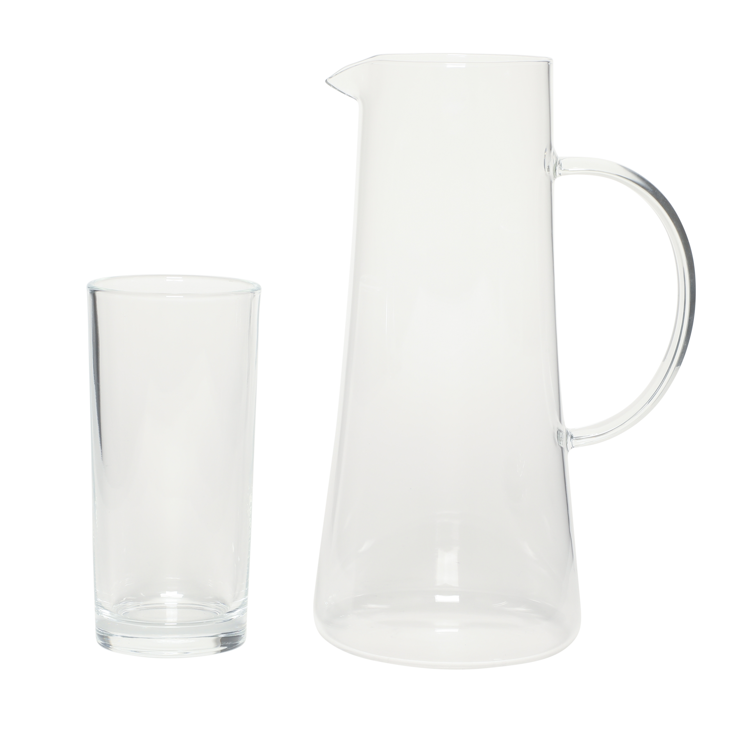 Gibson Home Boozy Brunch 7 Piece Glass Pitcher & Tumbler Set – 1.5L Pitcher with Six 13–14oz Tumblers, Everyday Beverage & Entertaining Drinkware Set, Dishwasher Safe - Image 4