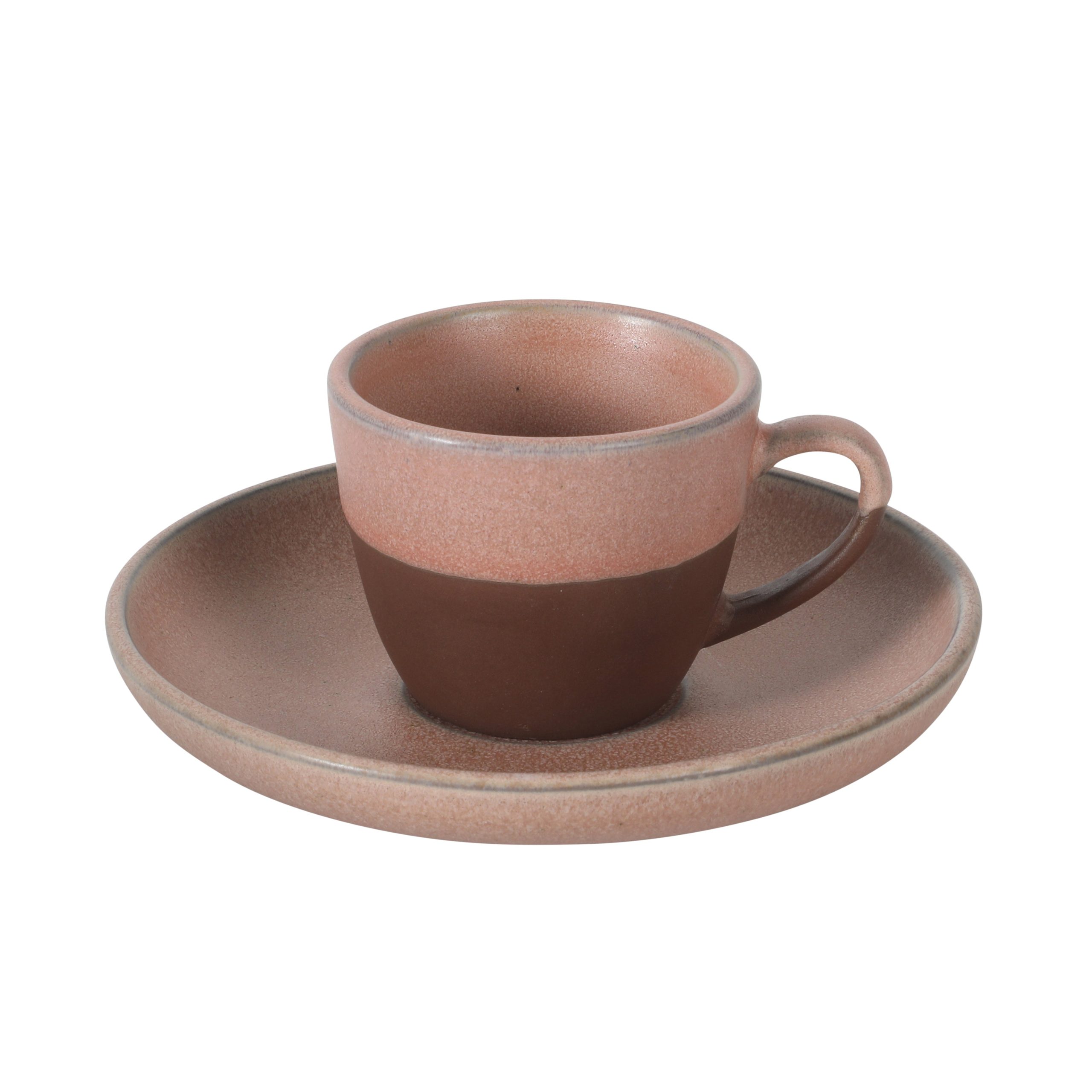 Gibson Elite William Crest 8 Piece Cup & Saucer Set, 4 Stoneware Cups & 4 Saucers, Reactive Glaze Finish, 3.5oz Espresso Cups, 5.5” Saucers, Round Coffee Set, Microwave & Dishwasher Safe - Image 9
