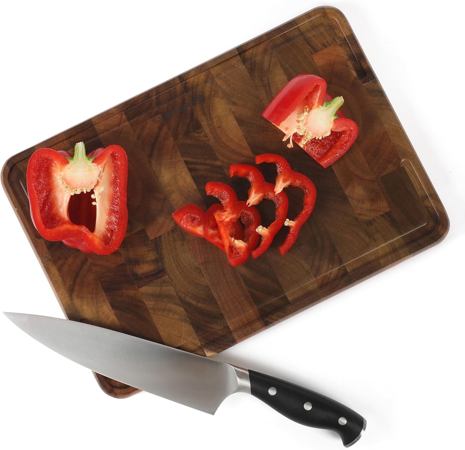 Calphalon Edge Guard End Grain Acacia Wood Cutting Board - Image 2