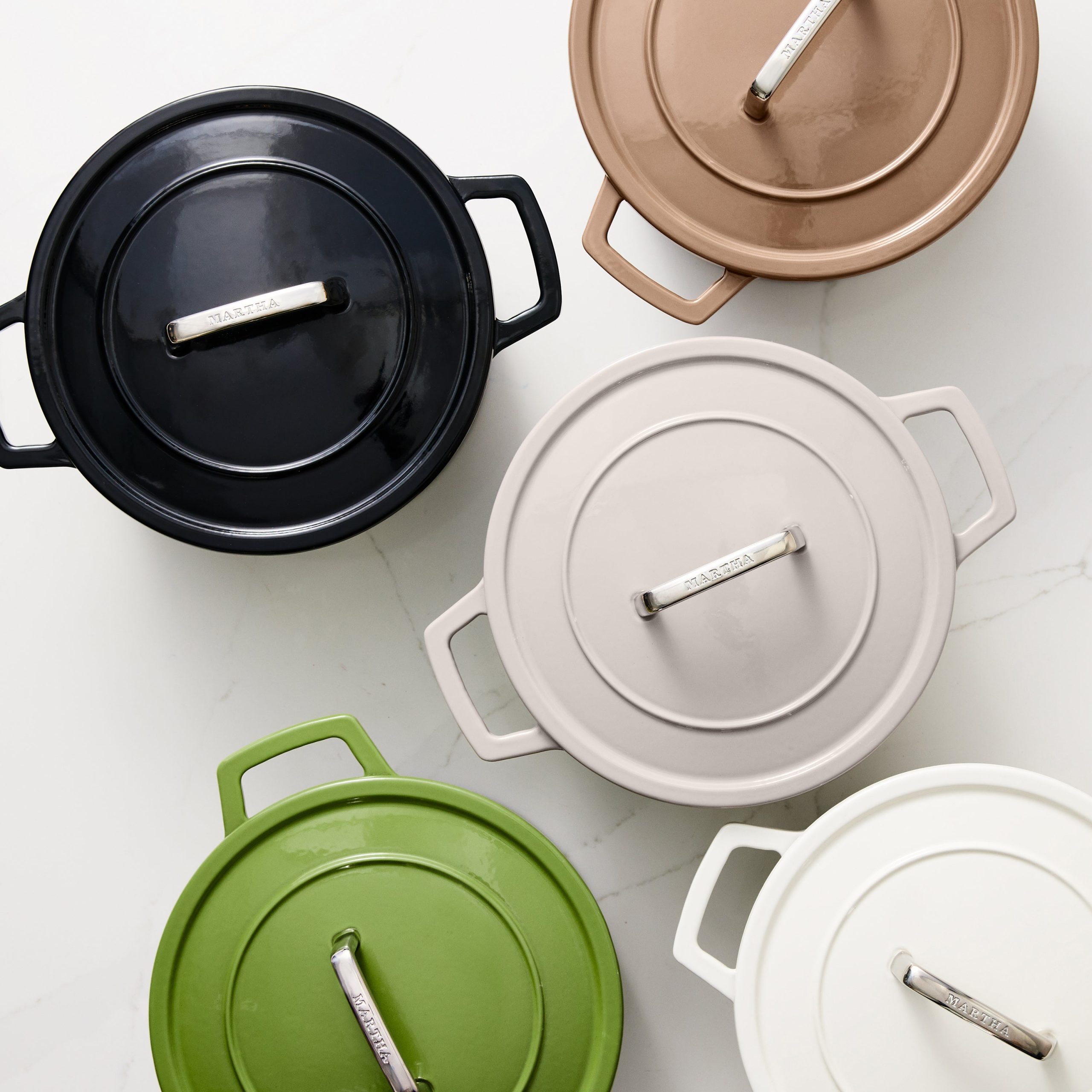Martha by Martha Stewart 7-Quart Enameled Cast Iron Dutch Oven w/ Lid - Image 8