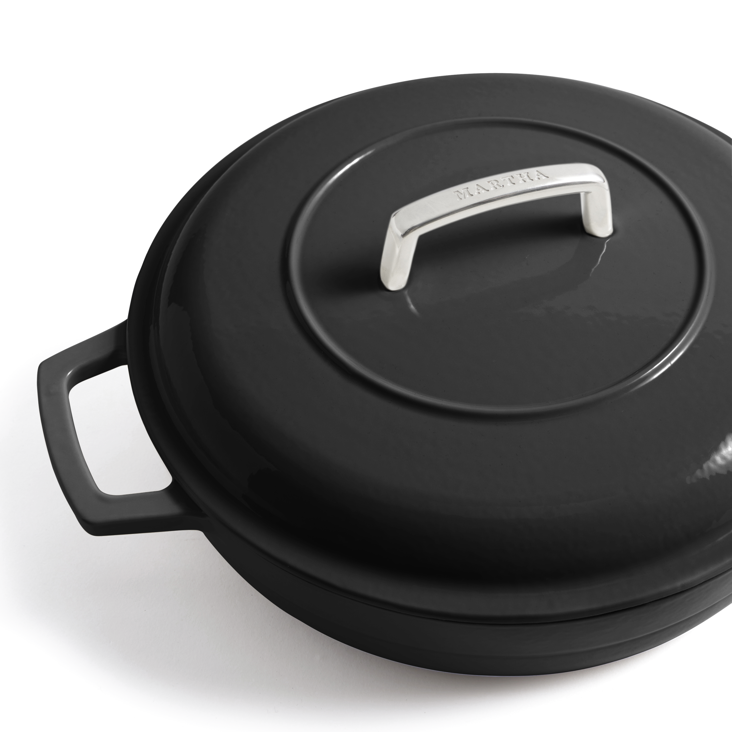 Martha Stewart Signature 3.5-Quart Enameled Cast Iron Braiser w/ Lid