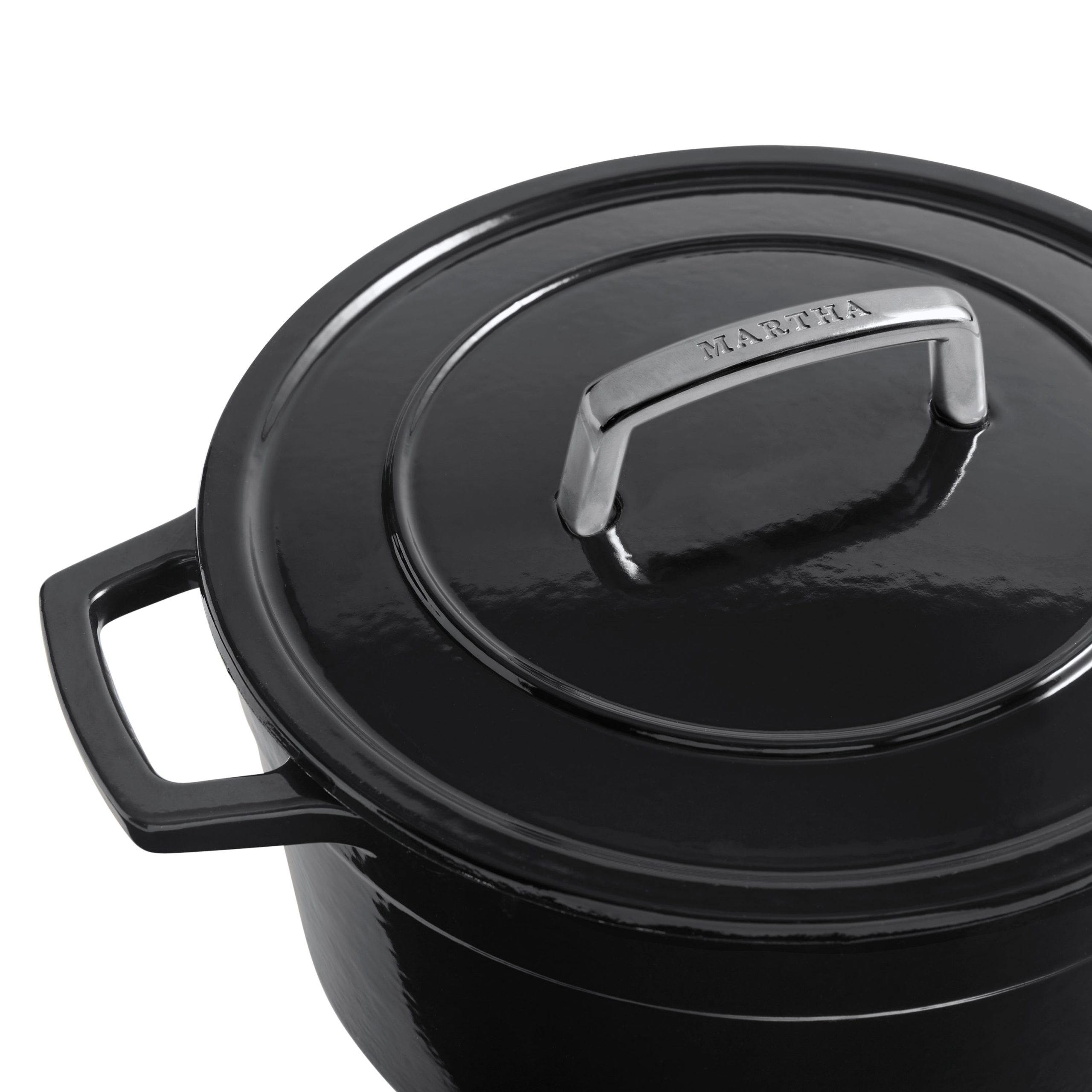 Martha by Martha Stewart 7-Quart Enameled Cast Iron Dutch Oven w/ Lid - Image 13