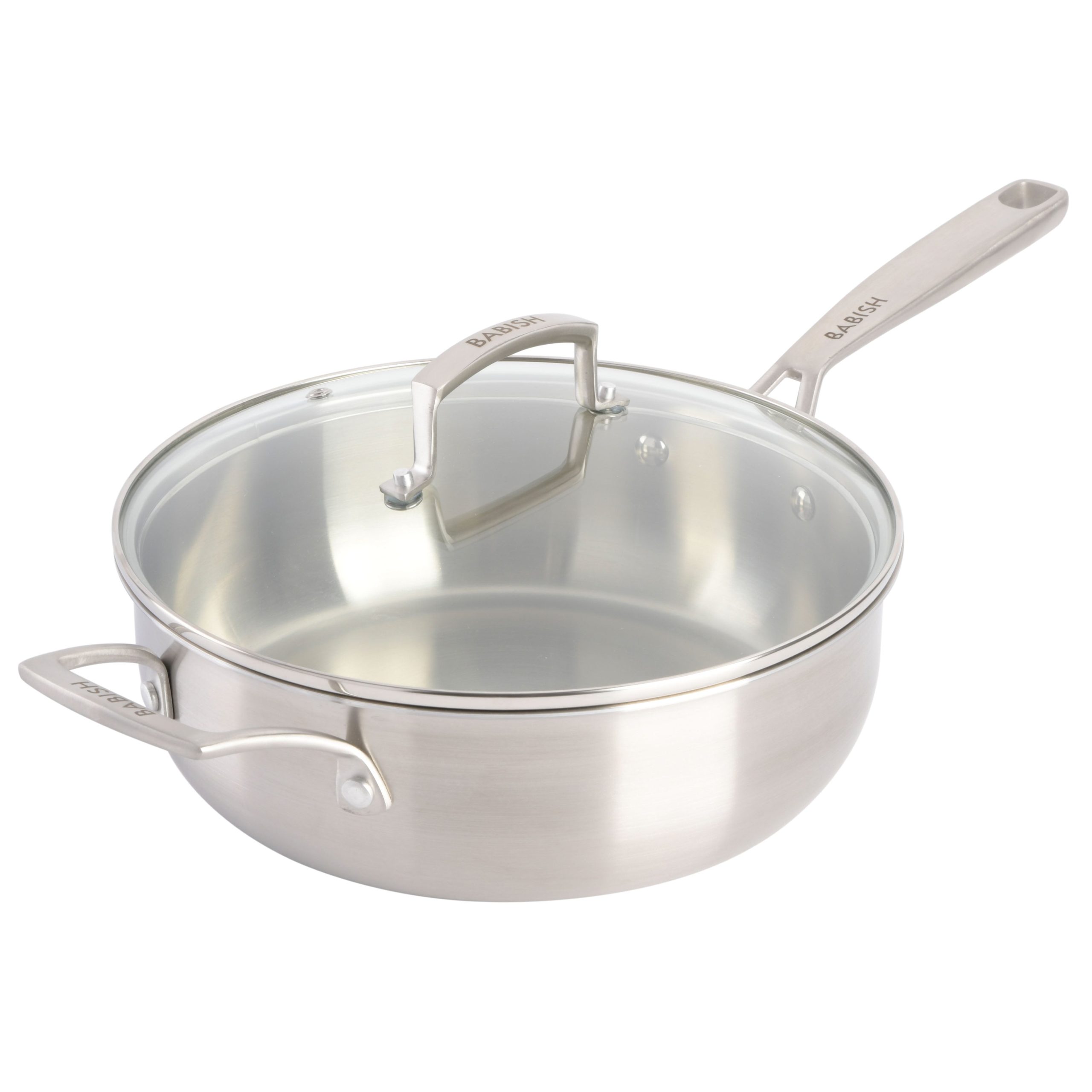 Babish 12-Piece Mixed Material (Stainless Steel, Carbon Steel, & Aluminum) Professional Grade Cookware Set W/ Baking Sheets - Image 3
