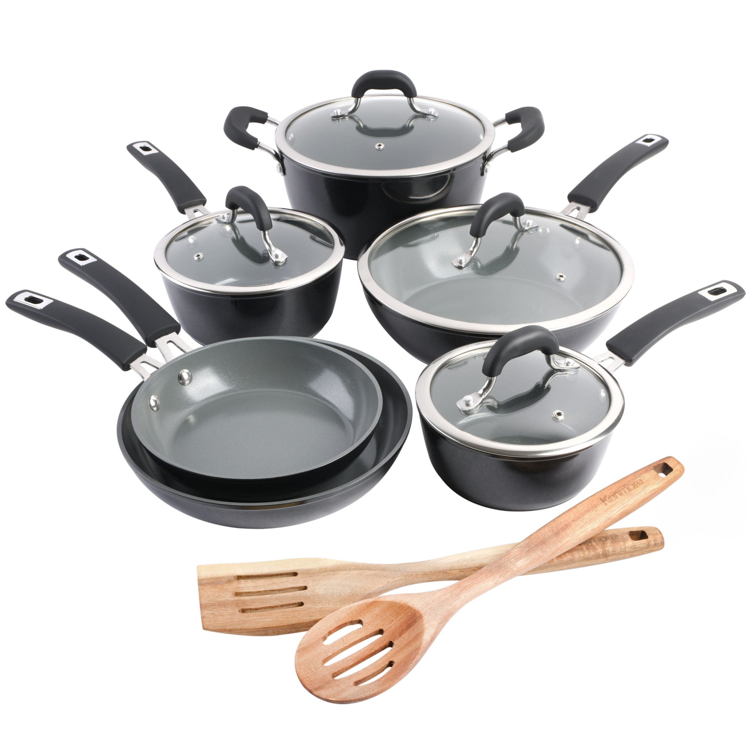 Kenmore Arlington 12-Piece Aluminum Ceramic Cookware Set - Image 2