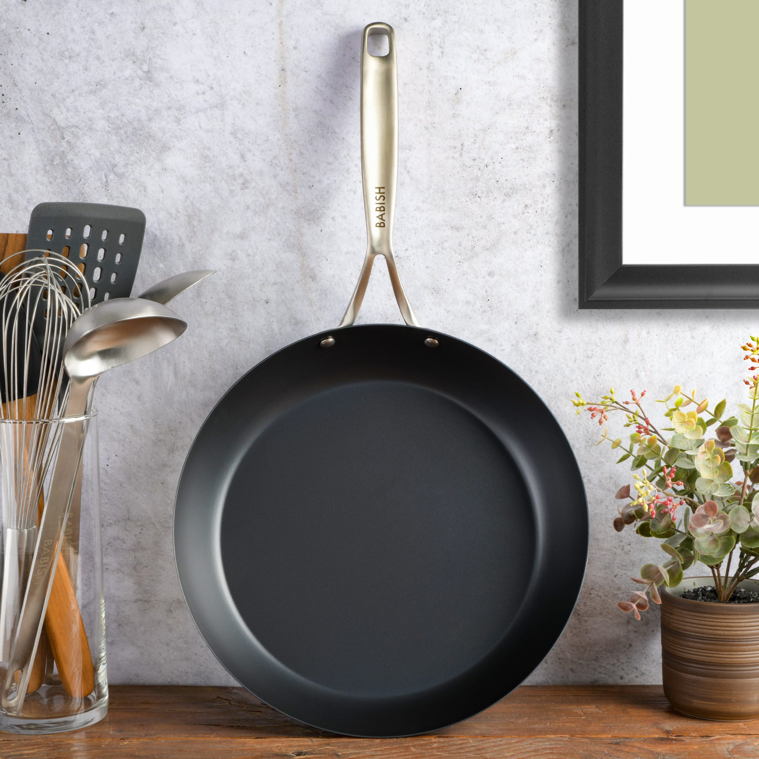 Babish Blue Steel 12" Fry Pan - Image 3