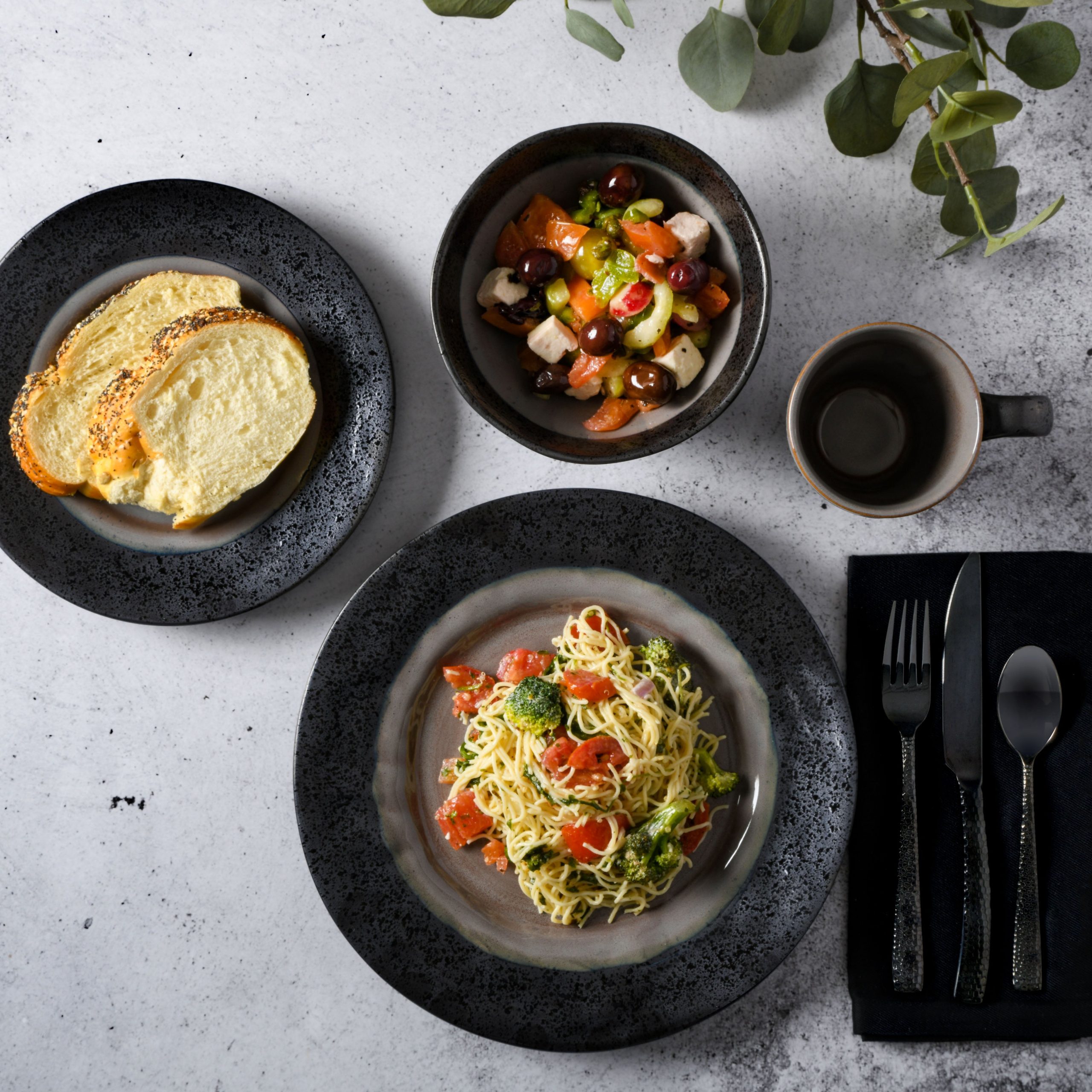 Gibson Elite Dragonstone 16-Piece Reactive Stoneware Dinnerware Set - Image 3